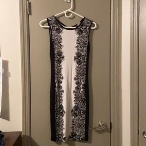 Black and White VENUS Bodycon Dress